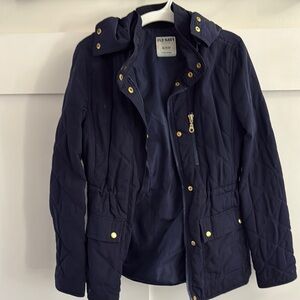 Old Navy Quilted Navy Jacket with Gold Accents